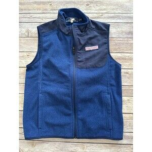 Vineyard Vines Boys Youth Fleece Vest Jacket Full Zip Polyester Medium 12-14